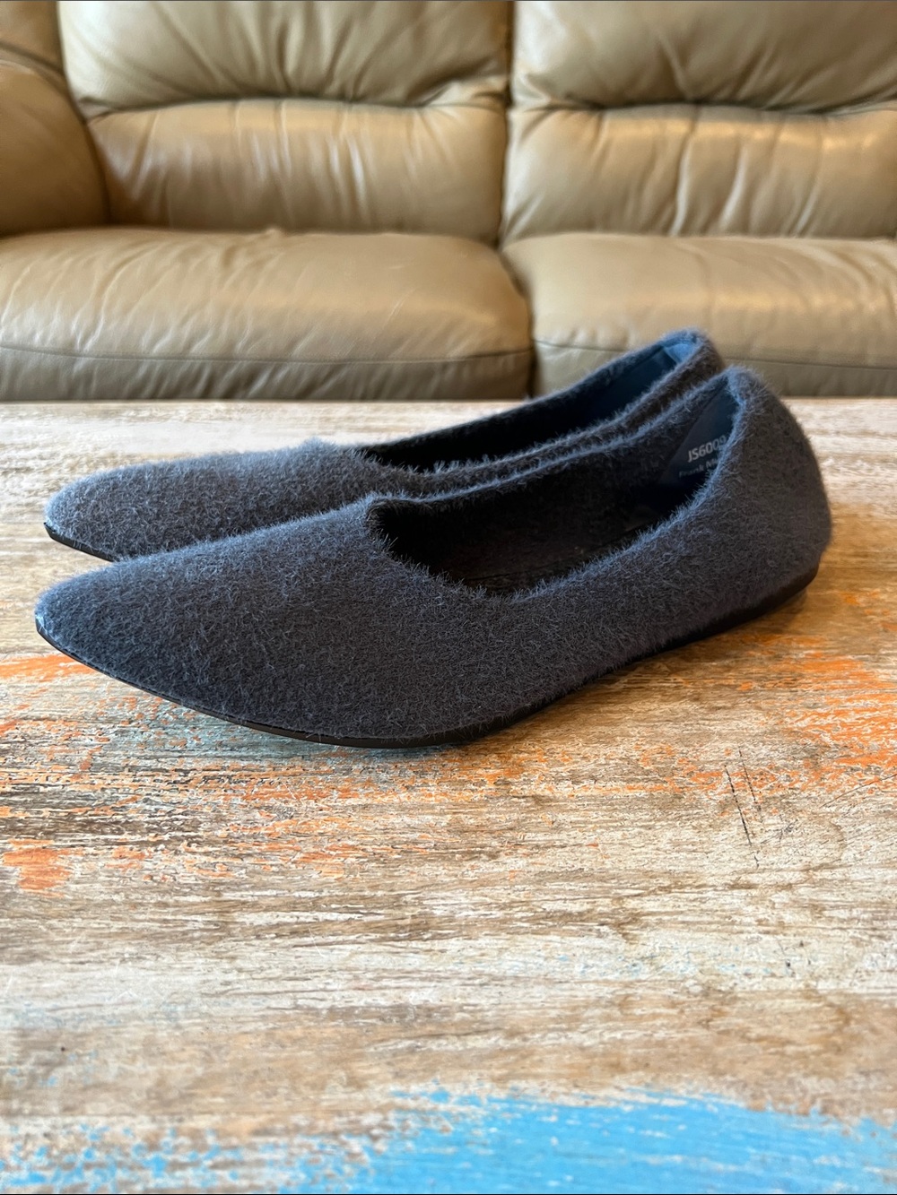 Frank Molly Fuzzy Knit Ballet Flat Size 11